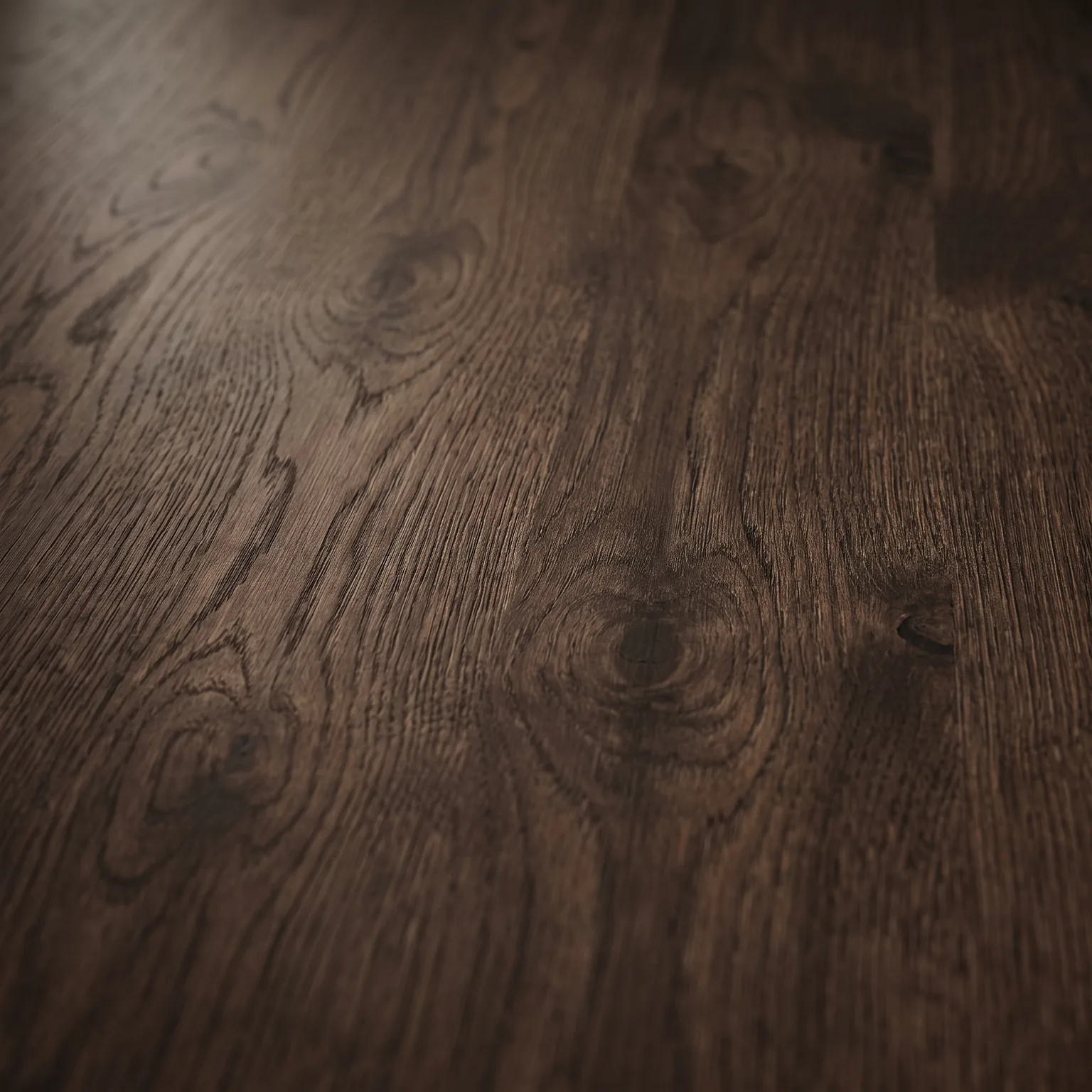 48" Dark Brown Dining Table, material close-up