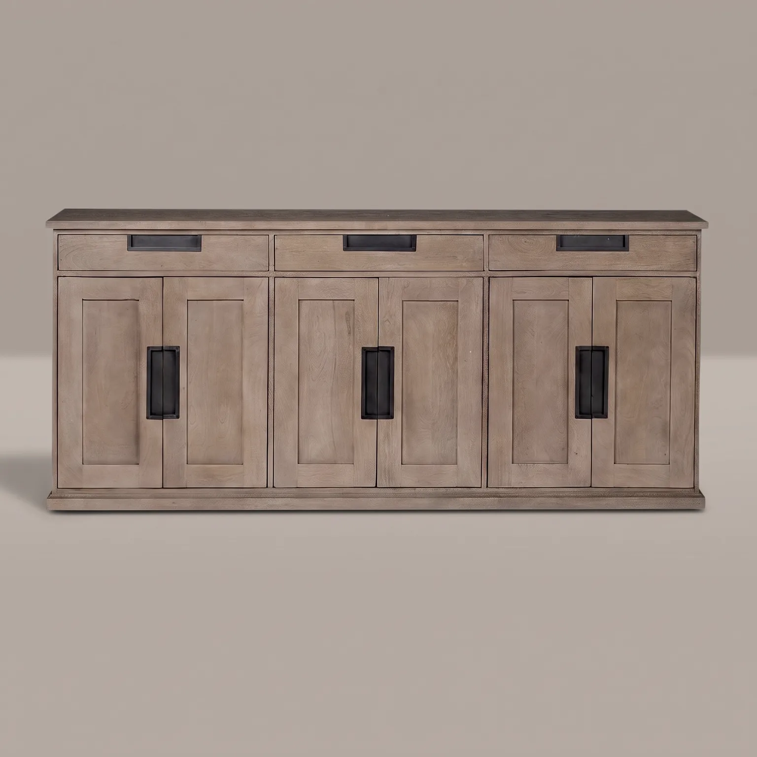 82" Solid Wood Sideboard, front view