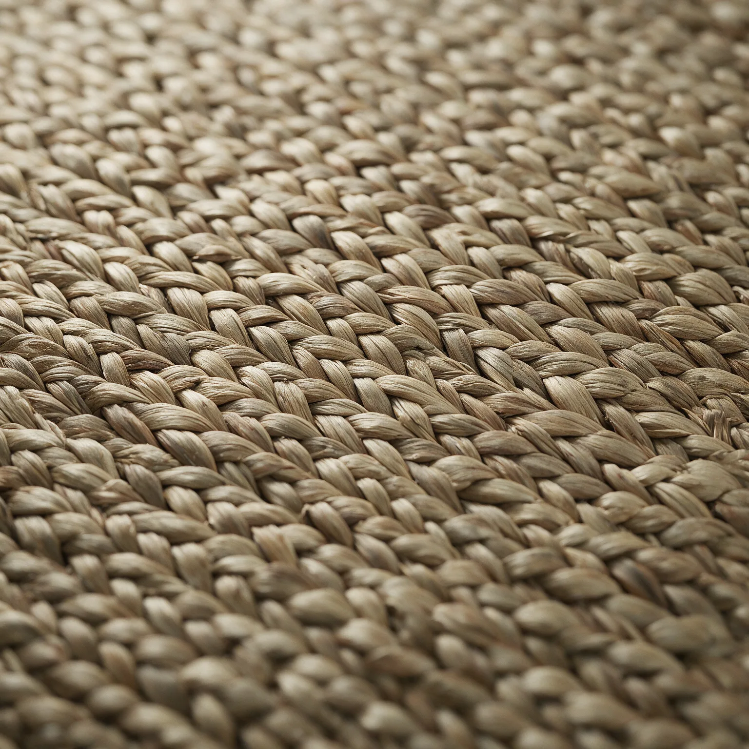 Set of Three Brown Wicker Basket, material close-up